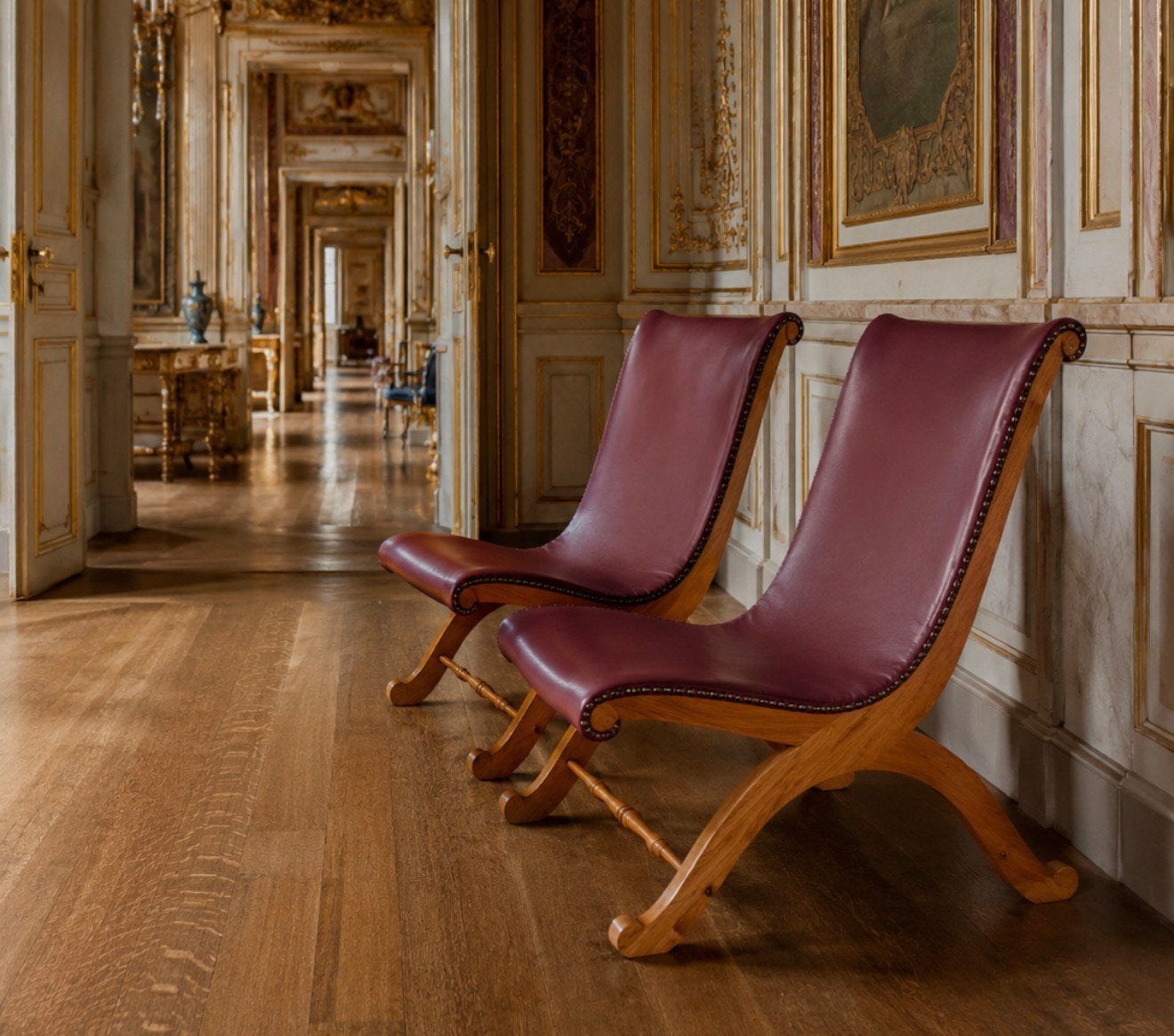 Pierre Lottier slipper chairs, set van 2 leren designstoelen, Ophalen of Verzenden