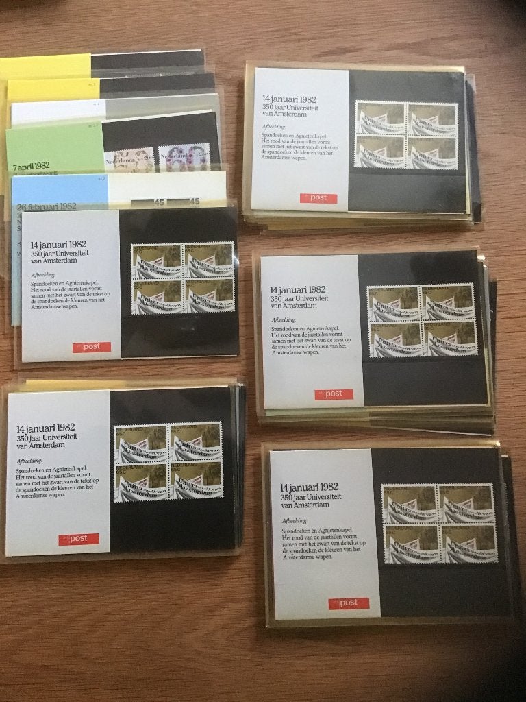 5x reeks PTT Postzegelmapjes PMZ 1 t/m 6 - 1982 - postfris, Ophalen of Verzenden, Na 1940, Postfris