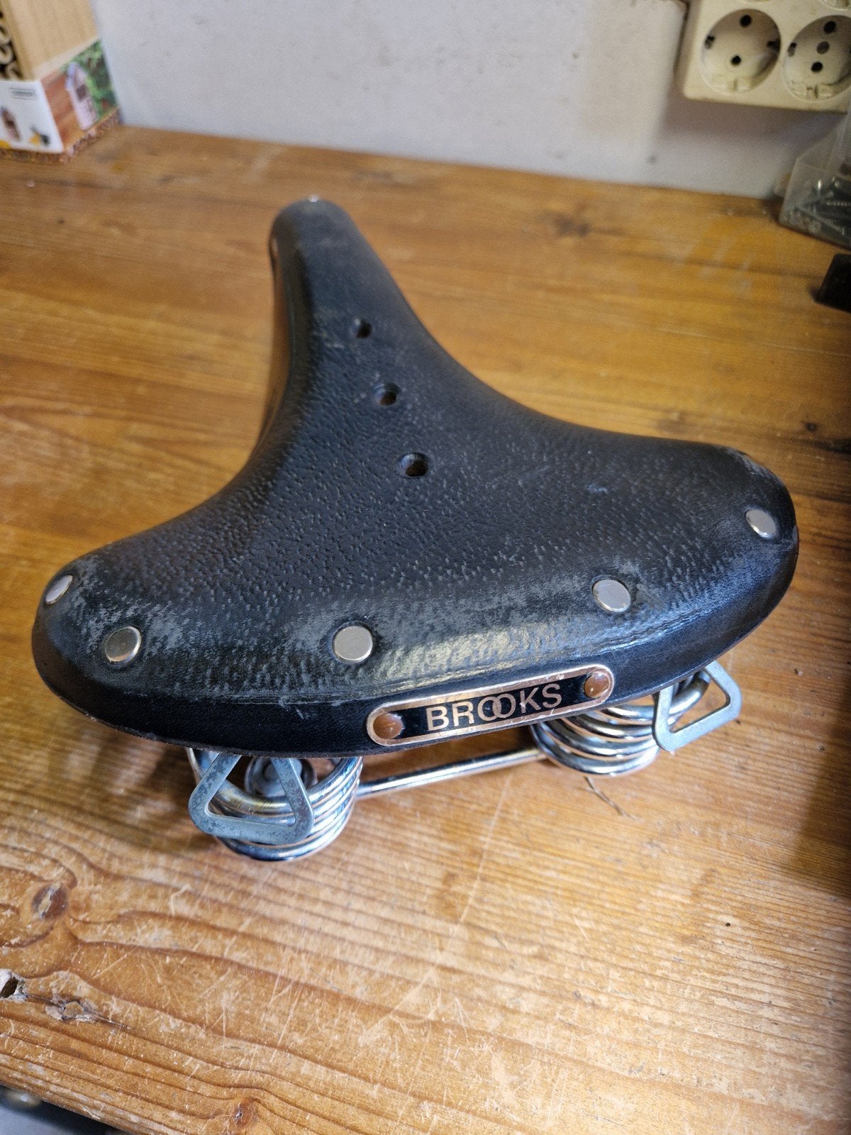 Brooks B66 lederen fietszadel, ophalen., Ophalen, Gebruikt, Leer, Brooks