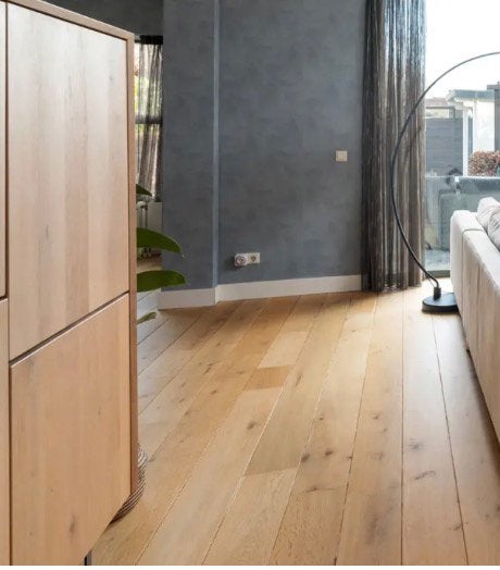 Frans eiken vloer +/- 40m2, Gebruikt, 10 m² of meer, 10 tot 30 cm, Hout