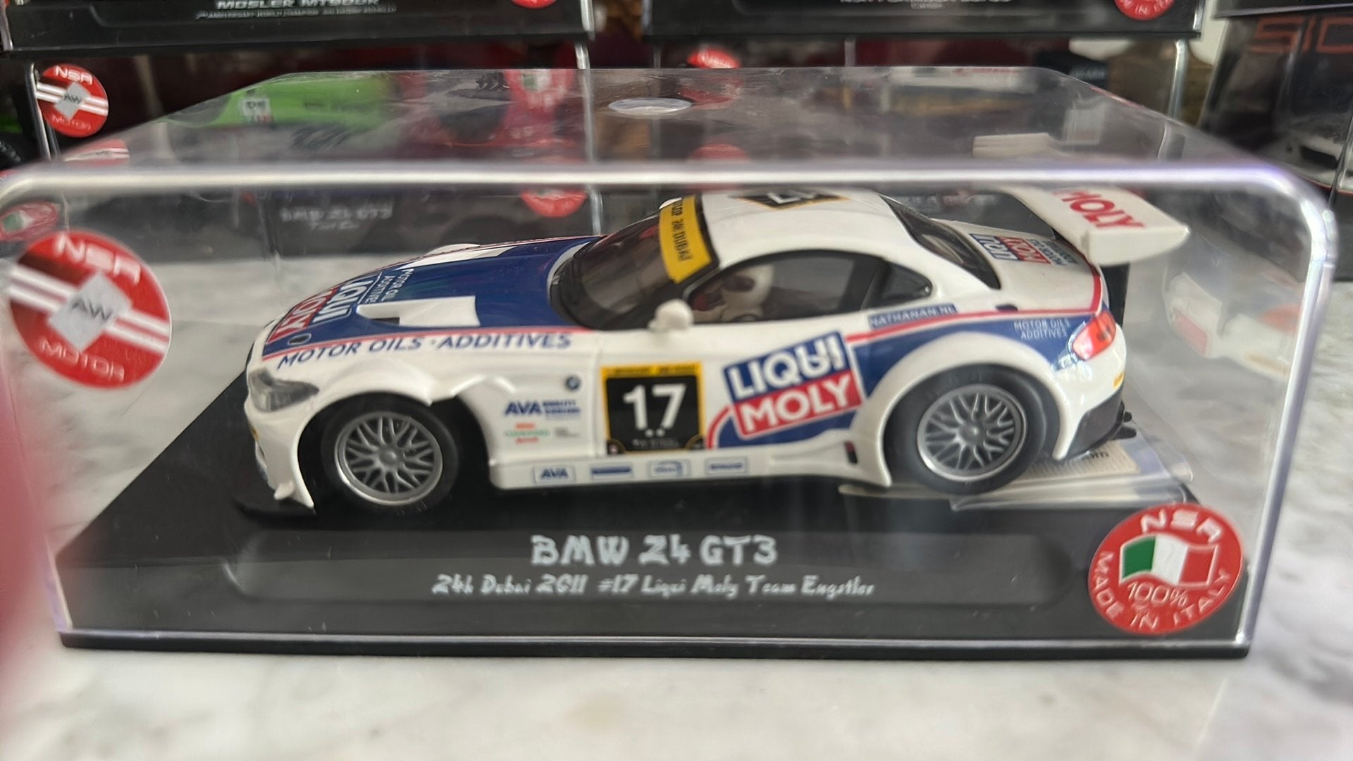 NSR Bmw z4 gt3 ligui moly dubai, Kinderen en Baby's, Speelgoed | Racebanen, Ophalen of Verzenden, Zo goed als nieuw, Elektrisch