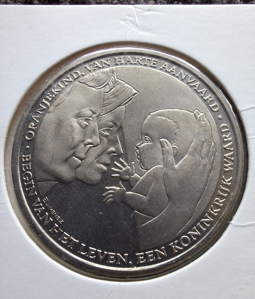Geboorte van Princess Amalia penning (#6), Postzegels en Munten, Ophalen of Verzenden, Overige materialen, Nederland