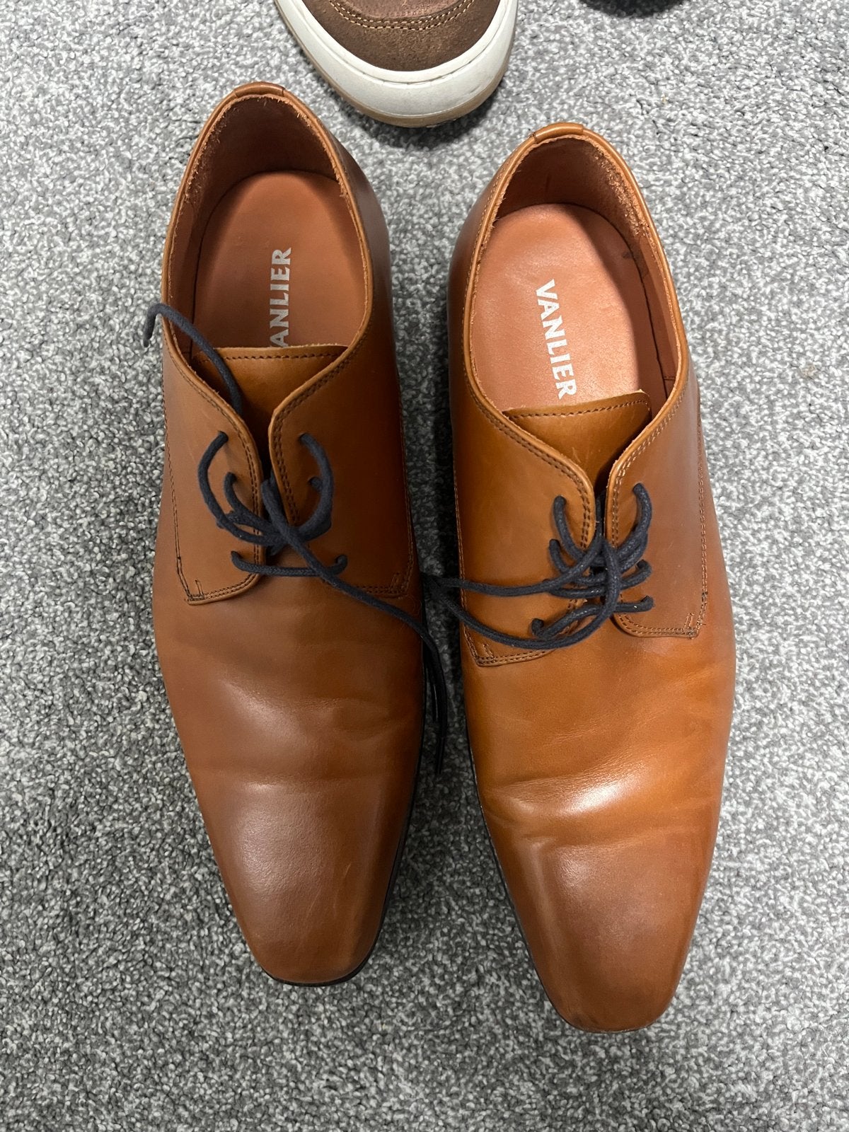 Van Lier Nette Schoenen - Cognac Leer maat 41, Kleding | Heren, Ophalen of Verzenden, Gedragen, Bruin, Veterschoenen