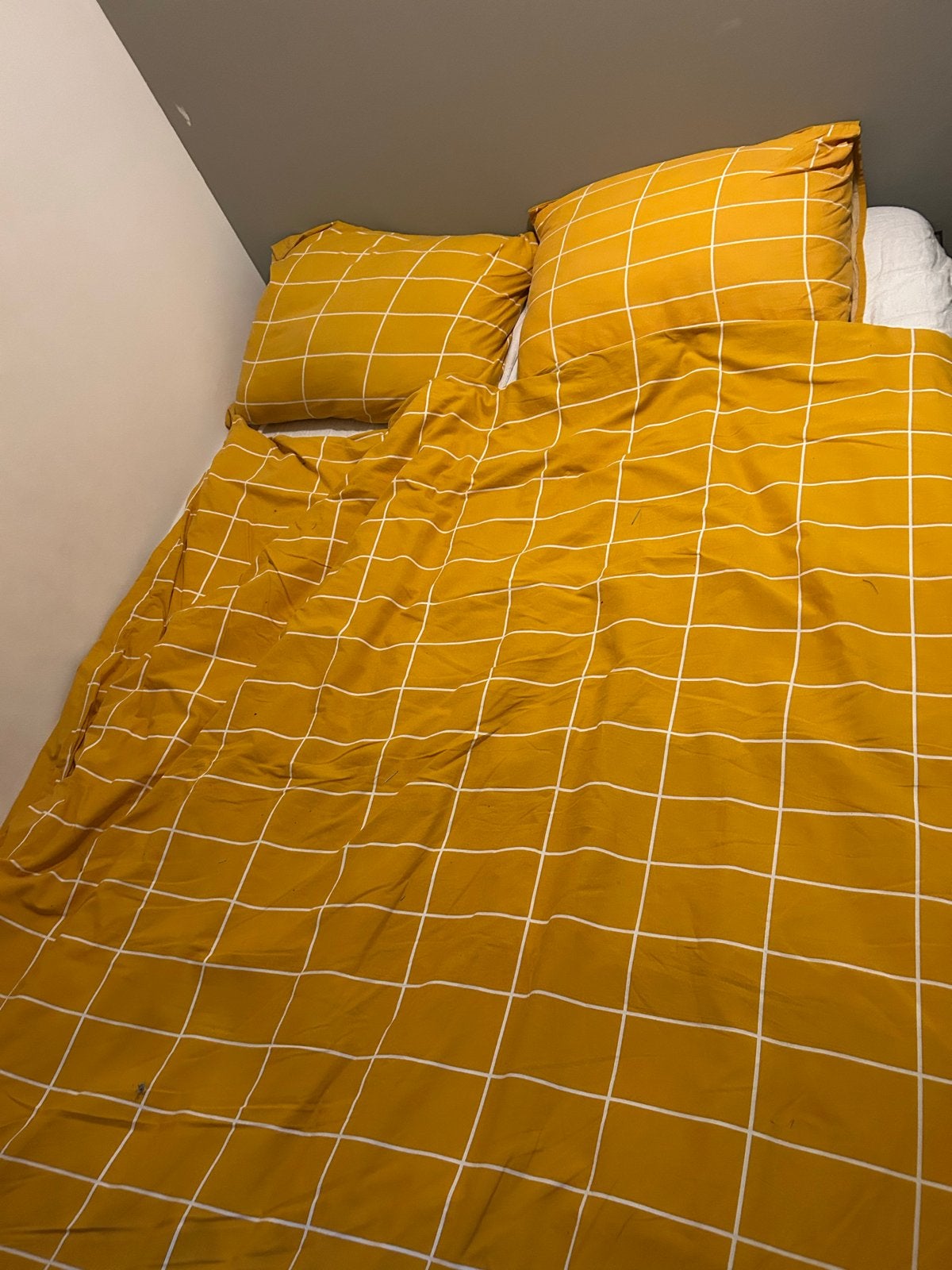Bed sidney grijs eiken kleur Leen Bakker, Huis en Inrichting, Ophalen, Gebruikt, Tweepersoons, 140 cm