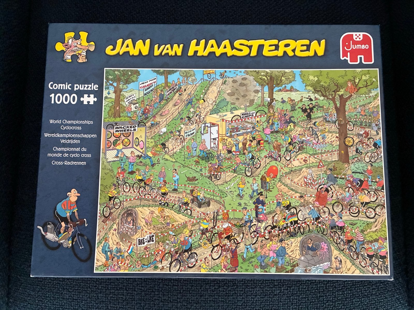 Jan van Haasteren Puzzel 1000 stukjes - WK Veldrijden, Ophalen, 500 t/m 1500 stukjes, Zo goed als nieuw, Legpuzzel