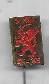5 MEI BEVRIJDING SPELD NEDERLANDSE ORANJE LEEUW, Verzamelen, Speldjes, Pins en Buttons, Ophalen of Verzenden, Gebruikt, Overige onderwerpen