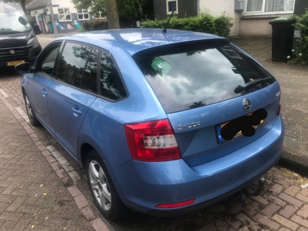 Skoda Rapid 1.2 TSI 63KW Spaceback H5 2014 Blauw, Auto's, Voorwielaandrijving, Euro 5, Stof, Zwart