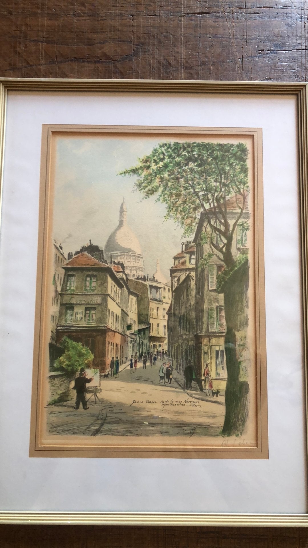 Oude kleuren ets, Antiek en Kunst, Kunst | Etsen en Gravures, Ophalen of Verzenden