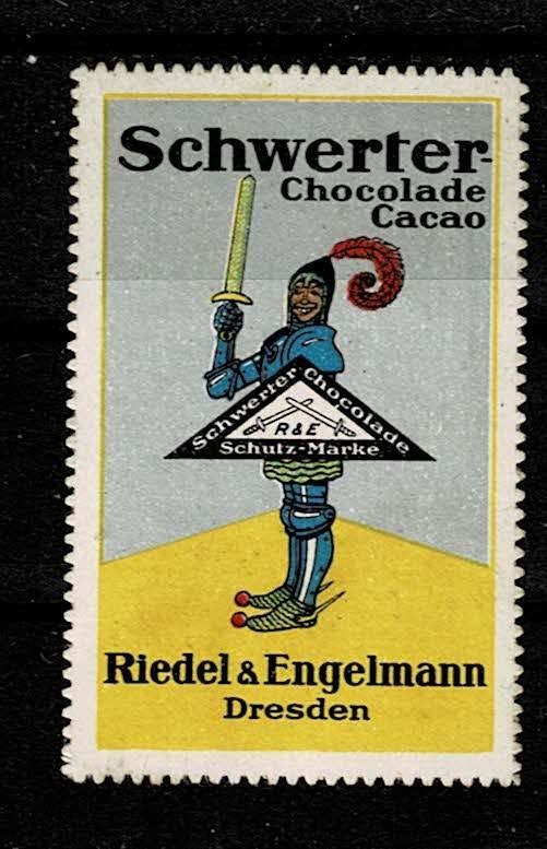 sluitzegel Duitsland SCHWERTER CACAO, Ophalen of Verzenden, Overige thema's