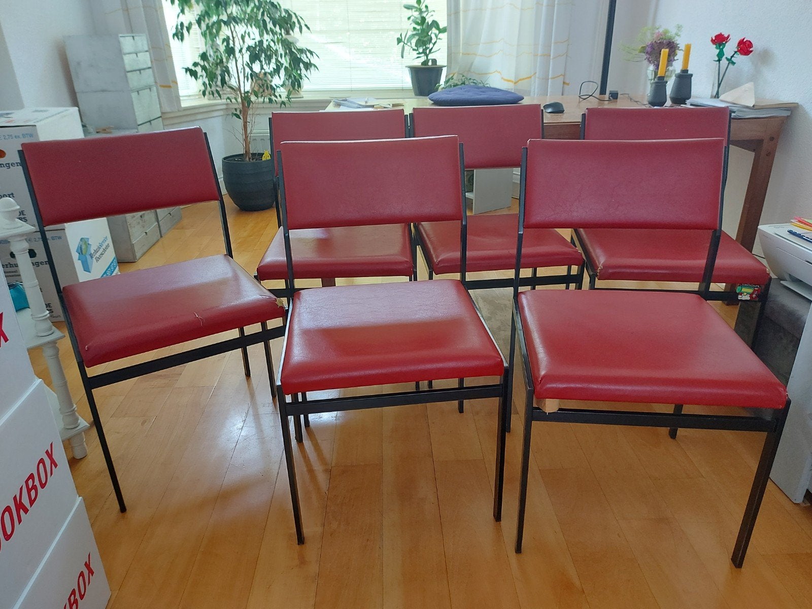 6 Vintage Pastoe Stoelen - SM07 - Cees Braakman, Ophalen, Gebruikt, Overige materialen, Vintage, Pastoe, Cees Braakman