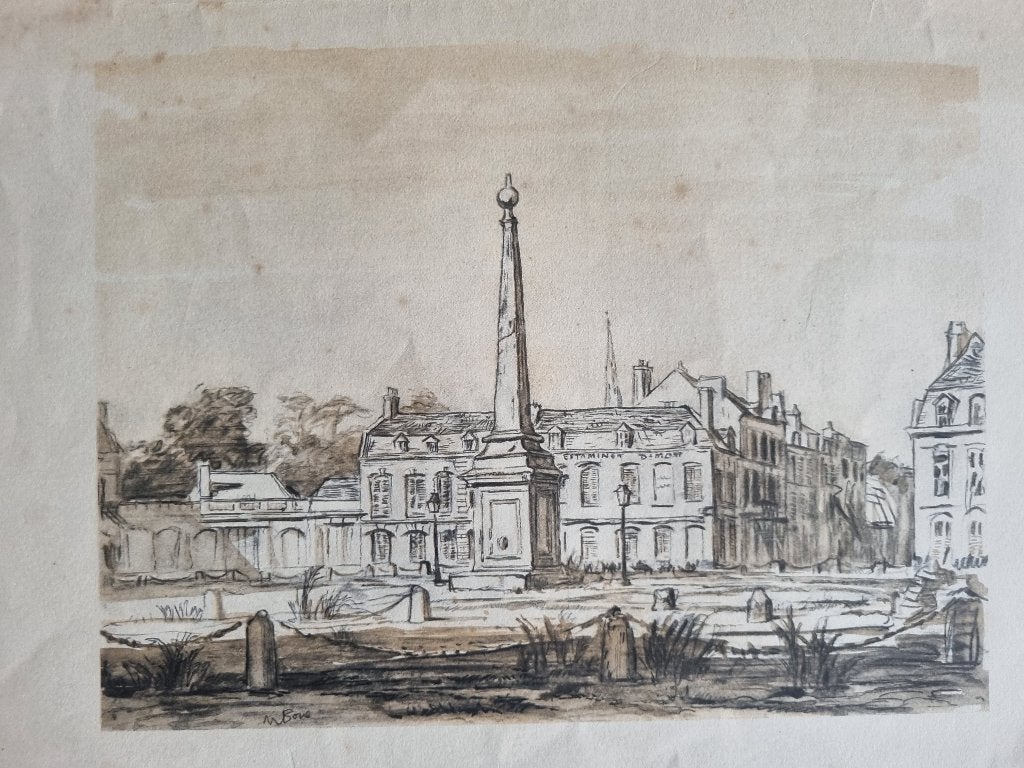 muirhead bone 1876–1953 a square in arras, Ophalen of Verzenden