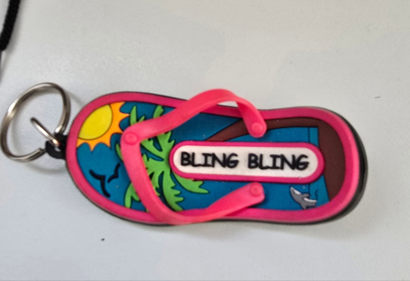Sleutelhanger Bling Bling Slippers Zomer Strand, Ophalen of Verzenden, Gebruikt, Overige typen
