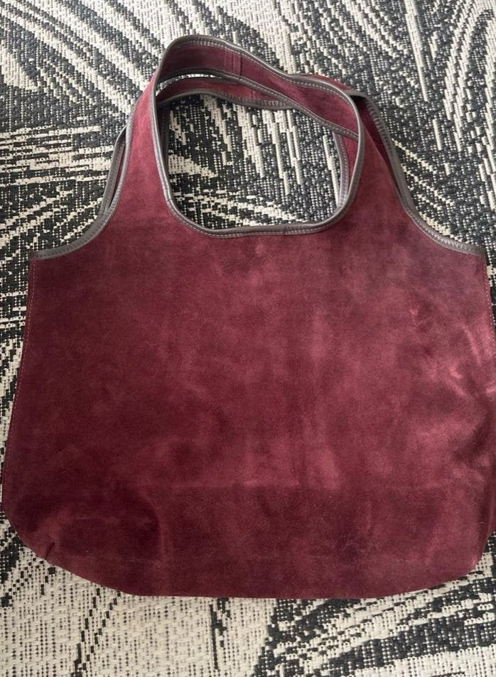 Parfois suède handtas - Bordeauxrood, Ophalen of Verzenden, Zo goed als nieuw, Rood, Handtas