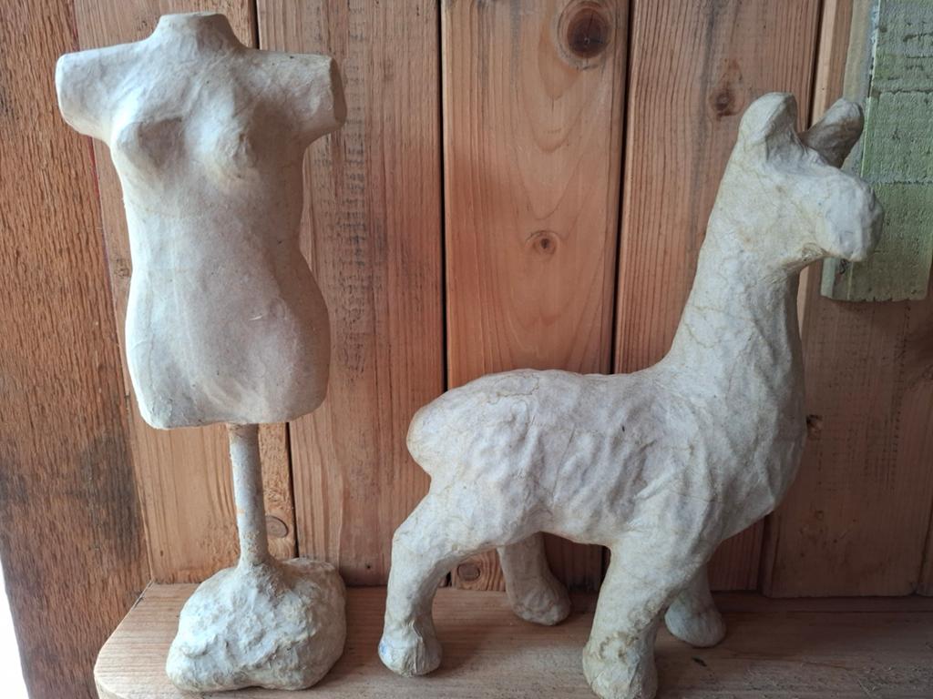 Papier-maché torso en lama - Knutselwerk, Hobby en Vrije tijd, Ophalen of Verzenden