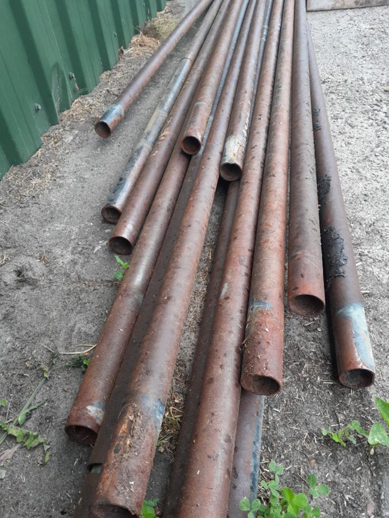 150 meter 42mm stalen buis, Ophalen