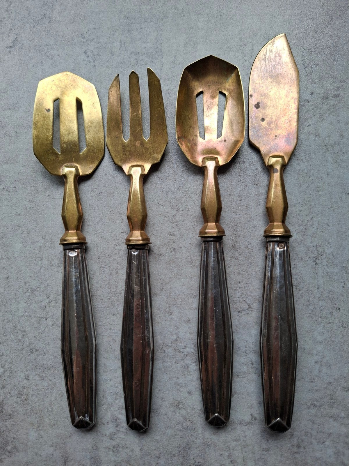 Antiek Frans Art Deco Gebakset Bestekset, Ophalen of Verzenden