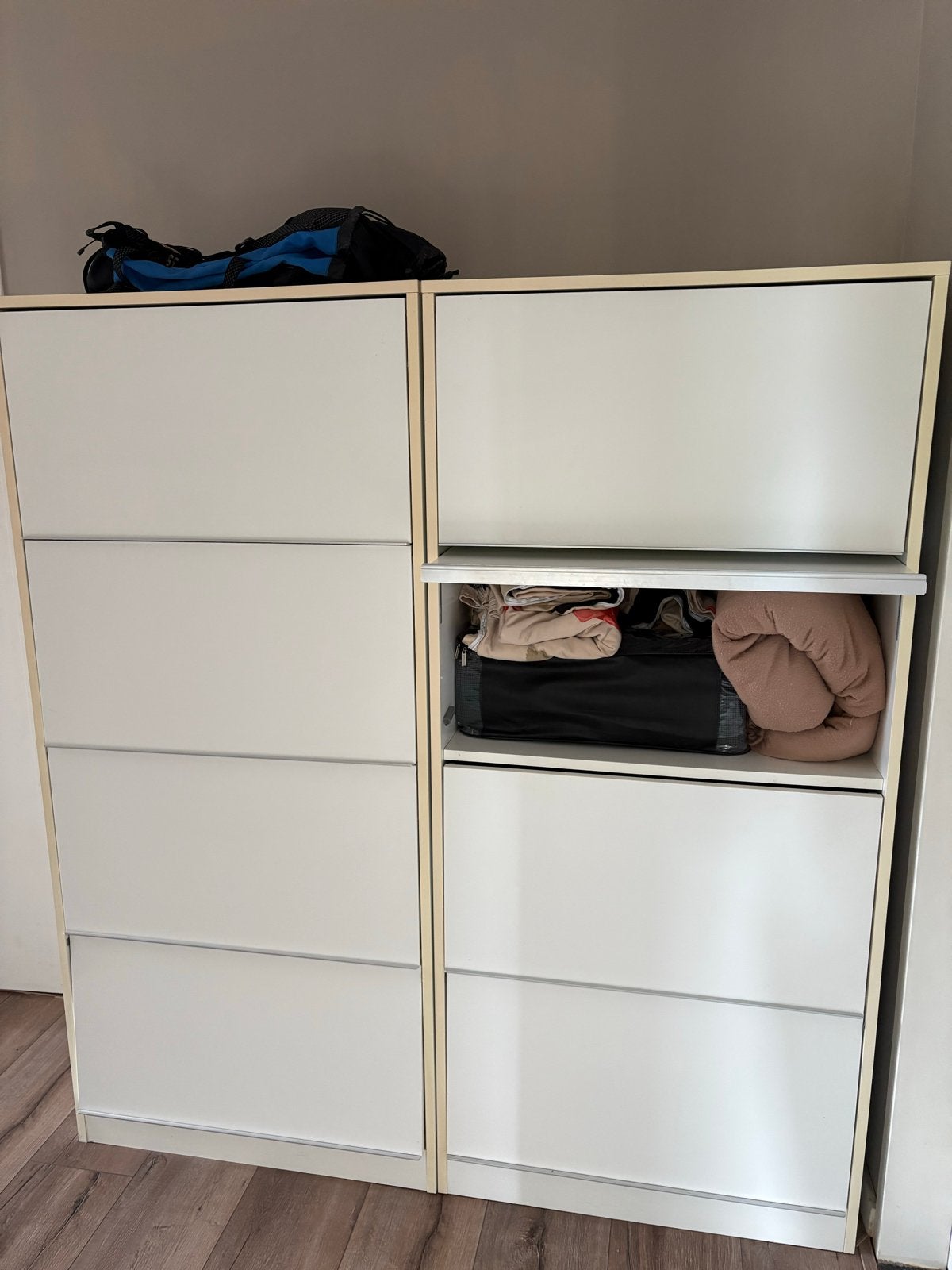 Witte schoenenkast met 4 lades, Ophalen, Gebruikt