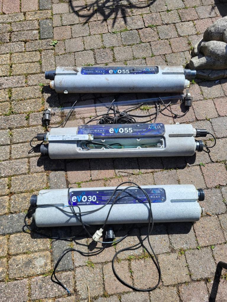 Evolution aqua UVunits voor onderdelen/reparatie (2x55W, 1x3, Ophalen of Verzenden, Gebruikt, Kunststof, Overige typen