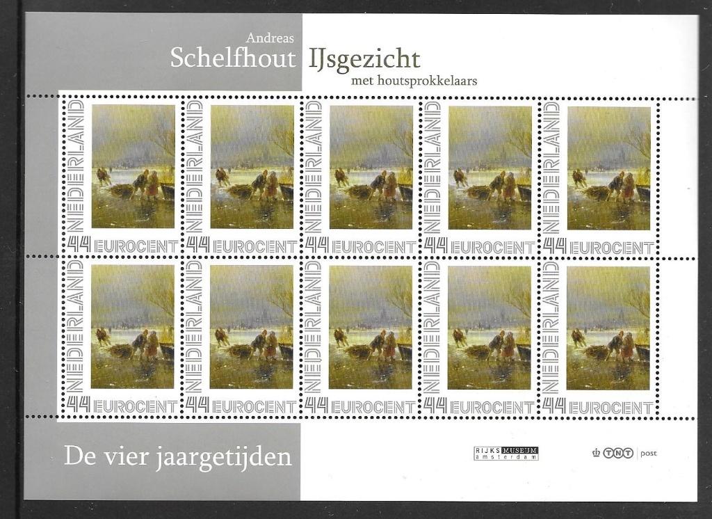 Vel 4 jaargrijden, Schelfhout IJsgezicht, postfris, Ophalen of Verzenden, Postfris
