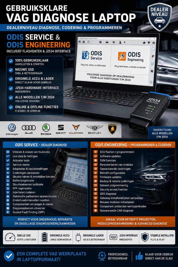 VAG ODIS Diagnose laptop, Auto diversen, Autogereedschap, Ophalen, Gebruikt