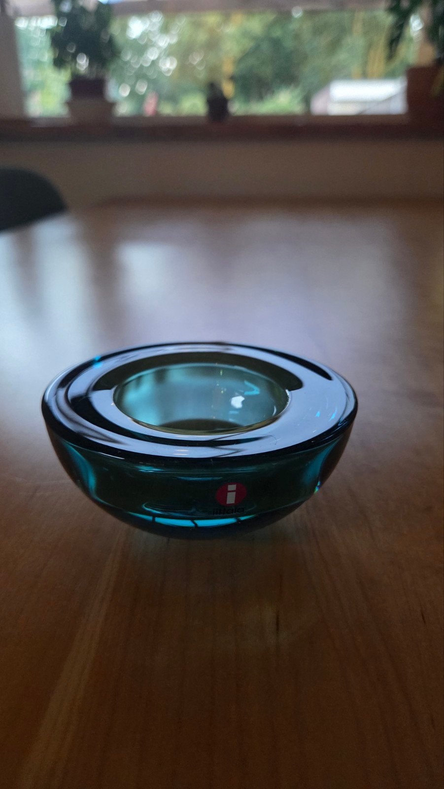 Iittala ballo Waxinelichthouder - Aqua Blauw Glas, Blauw, Waxinelichthouder, Ophalen of Verzenden, Iittala