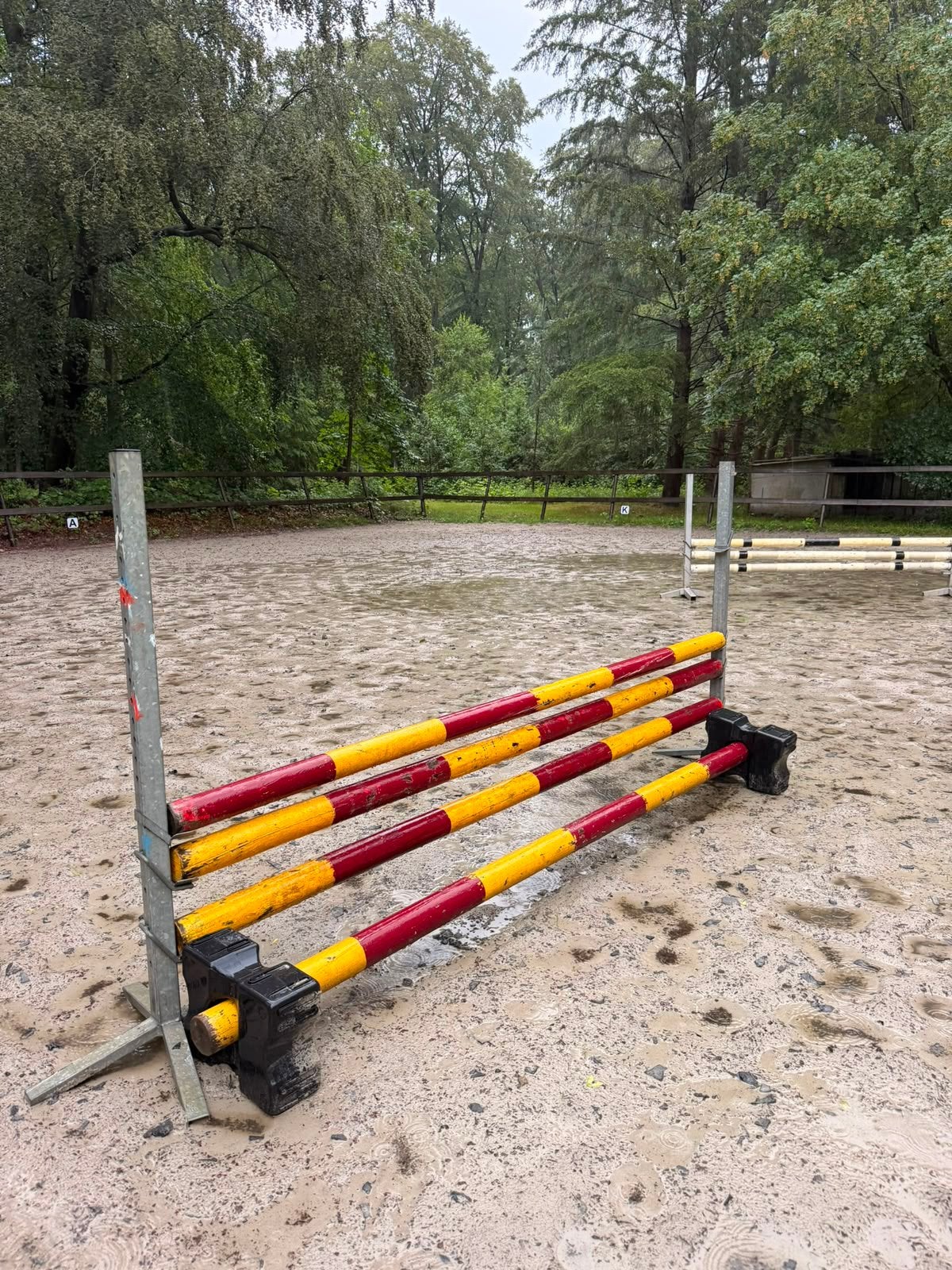 Hindernisstaanders inclusief balken, Dieren en Toebehoren, Paarden en Pony's | Overige Paardenspullen, Ophalen, Zo goed als nieuw