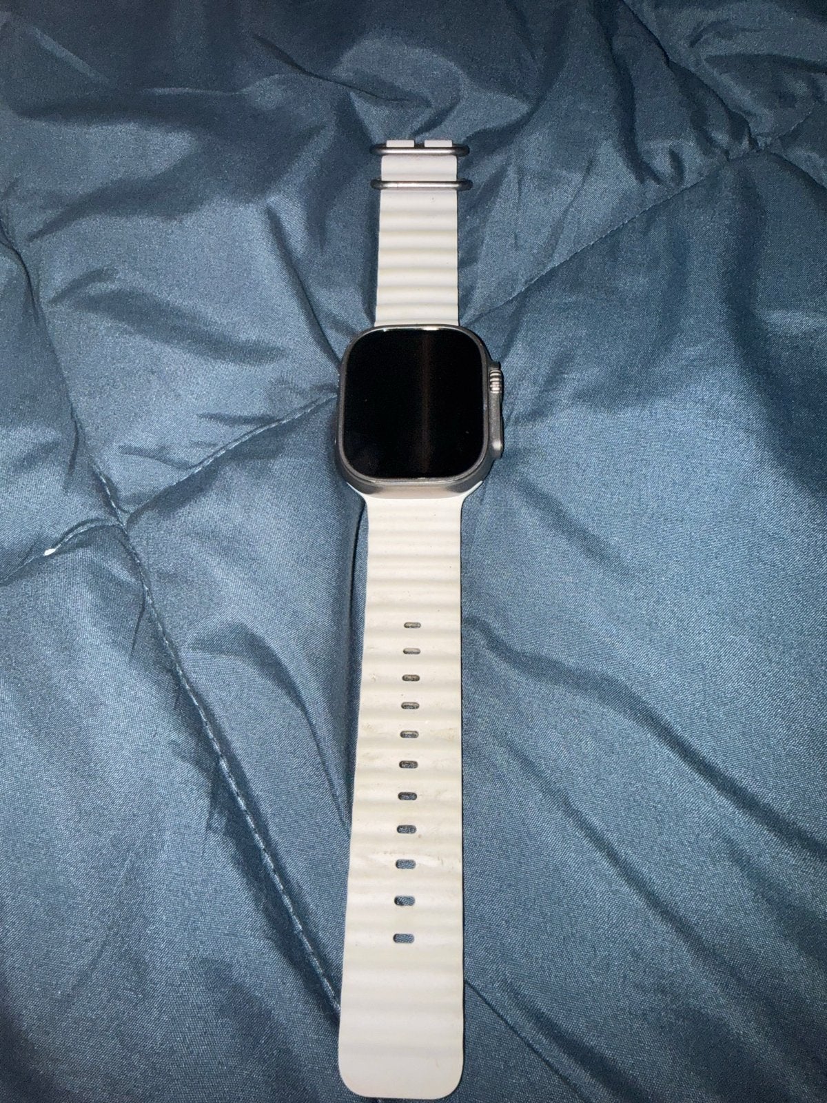 Apple Watch Ultra met wit Ocean Band, Ophalen, Afstand, Wit, IOS