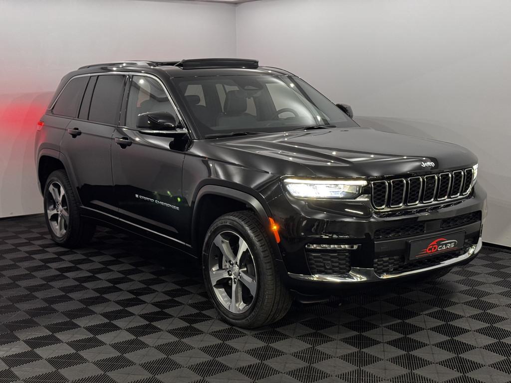 Jeep Grand Cherokee 2.0 Limited 4xe 380PK Pano, Leder, Camer, Automaat, 4 cilinders, 38 km/l, Zwart