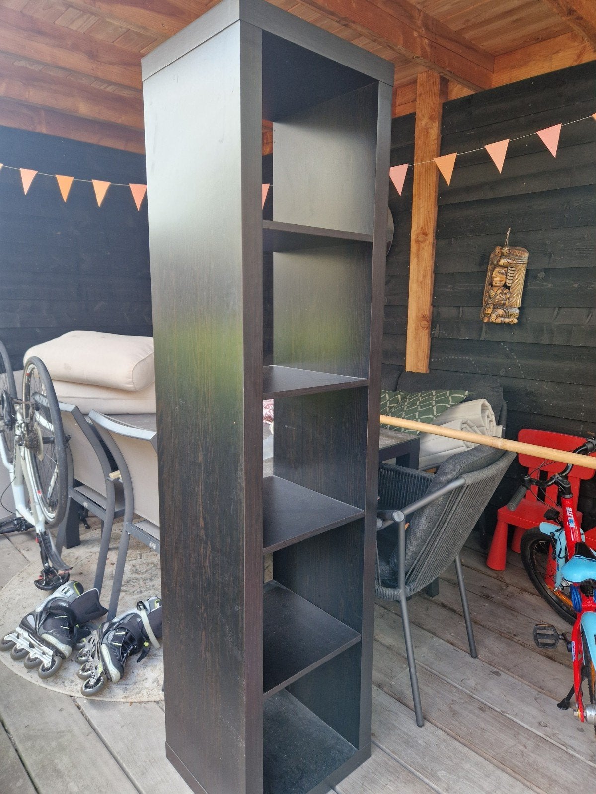 Ikea Billy kast - Donkerbruin/Zwart, Huis en Inrichting, Ophalen, Met plank(en), Minder dan 50 cm, Gebruikt