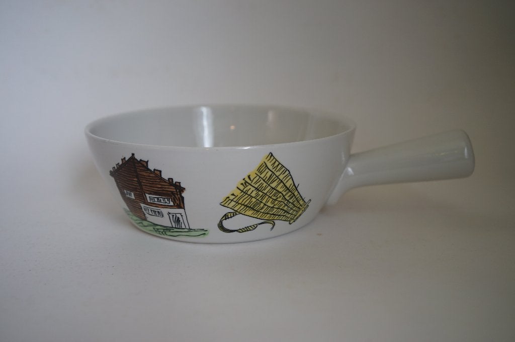 vintage Royal Sphinx handgedecoreerde fonduepan wallis, Huis en Inrichting, Keuken | Servies, Gebruikt, Overige merken, Overige typen