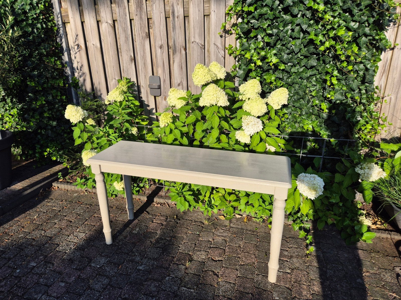 Smal houten tafel., Ophalen, Minder dan 50 cm, Gebruikt, 100 tot 150 cm