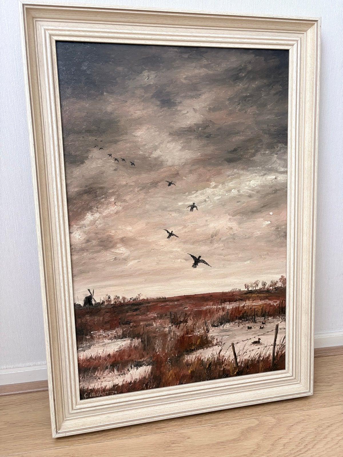 Schilderij G. Wilfert, Ophalen, Paneel, Realistisch, Gesigneerd