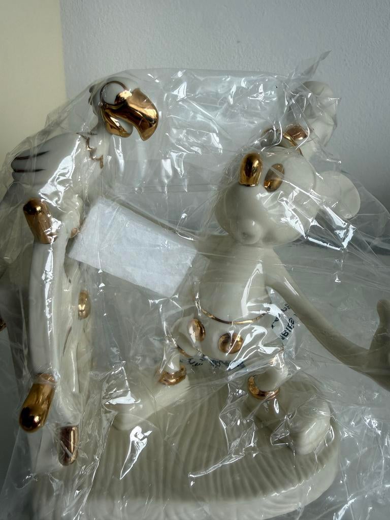 Lenox Steamboat Willie 24K Goud Beeldje Disney Collectie, Verzamelen, Ophalen, Mickey Mouse, Zo goed als nieuw, Beeldje of Figuurtje