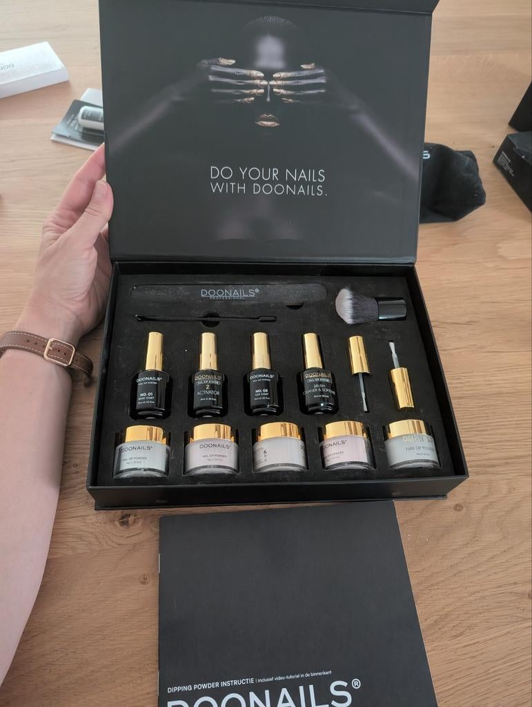 Complete Doonails Dipping Powder Set - Nieuwstaat, Ophalen of Verzenden, Zo goed als nieuw, Toebehoren, Handen en Nagels