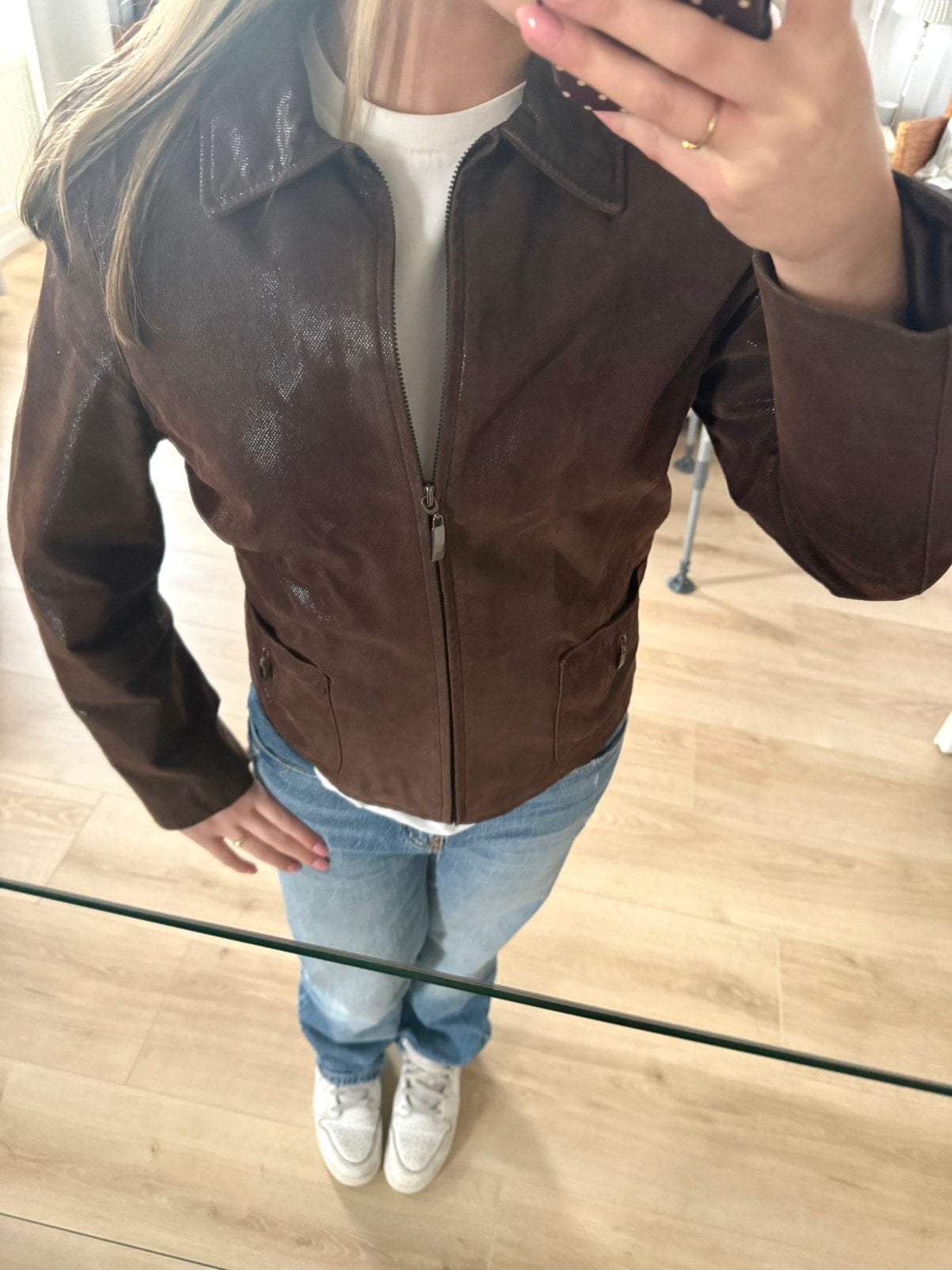 Echt leren jasje Bruin glimmend - Leather-Sound, Ophalen of Verzenden, Zo goed als nieuw, Maat 38/40 (M), Bruin