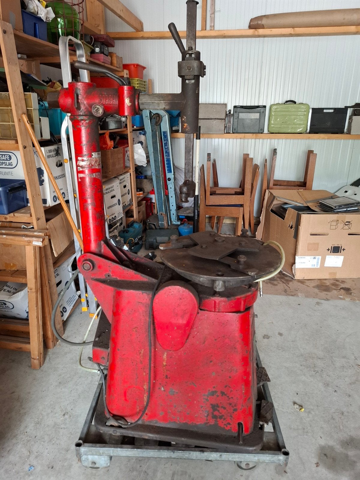 bandendemontage apparaat krachtstroom corghi. tot 18 inch, Auto diversen, Autogereedschap, Ophalen, Gebruikt
