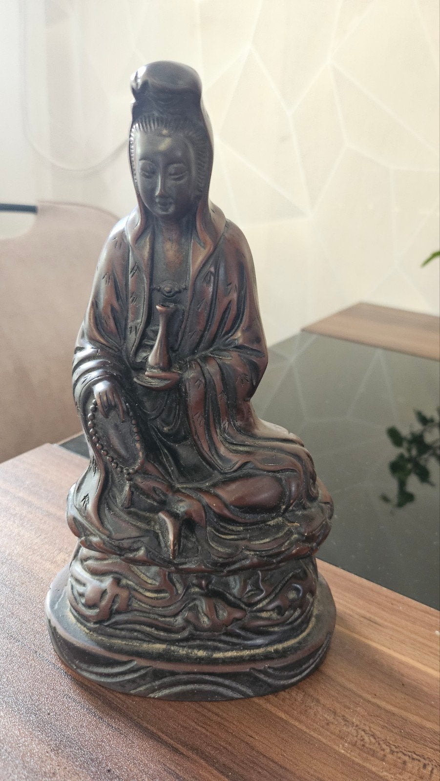 Antiek Chinees Boeddha Beeld - Handgesneden Hout, Ophalen of Verzenden