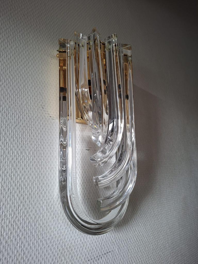 Wandlamp Venini, ontwerp Paolo Venini, murano glas, 70/80s, Ophalen of Verzenden