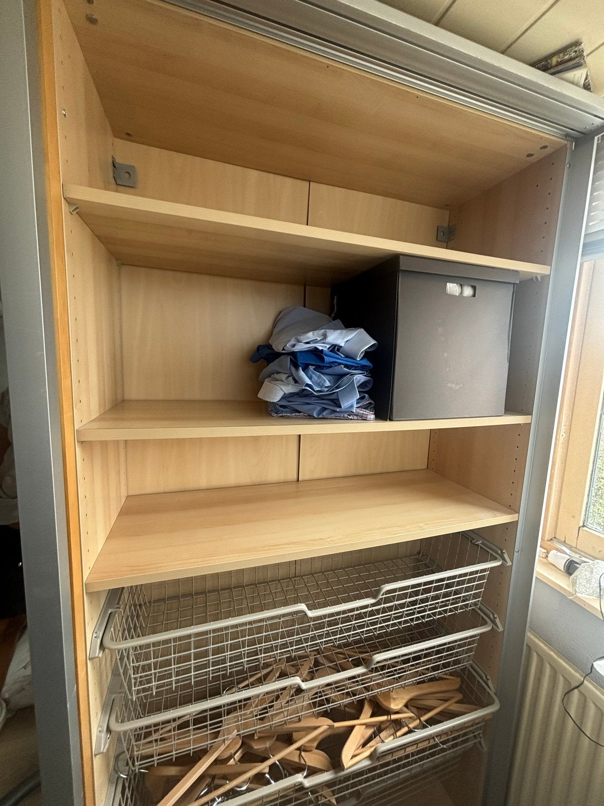 Ikea Pax Kledingkast met schuifdeuren en spiegel, Ophalen, Gebruikt, 100 tot 150 cm, 200 cm of meer