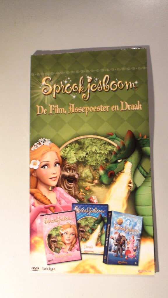 Sprookjesboom De film Asseposter en Draak + De Film, Cd's en Dvd's, Alle leeftijden, Nederlands, Zo goed als nieuw, Film