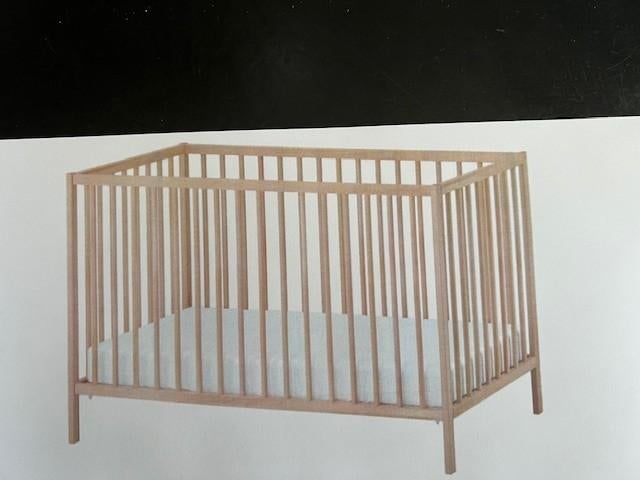 Babybedje - beuken - 60 x 120 cm., Ophalen, Zo goed als nieuw, Minder dan 140 cm, Minder dan 70 cm