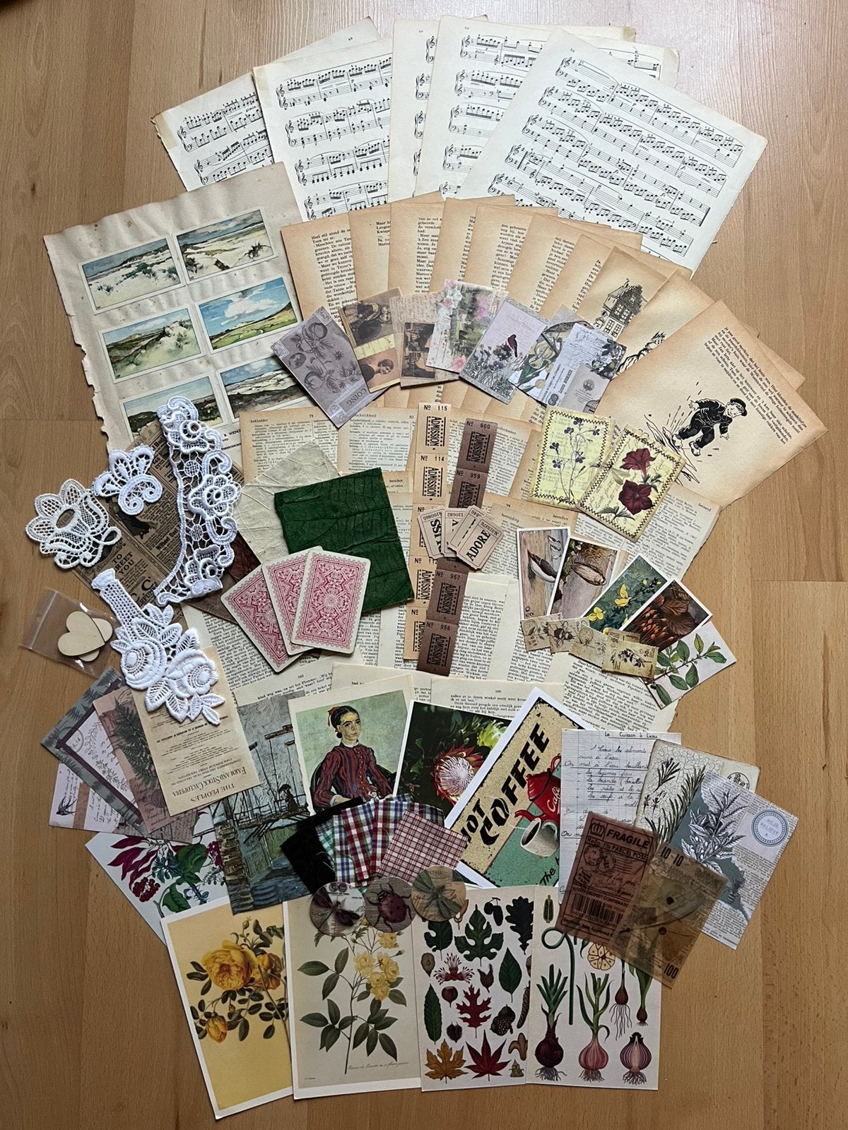 Vintage junk journal knutsel pakket, Ophalen of Verzenden, Zo goed als nieuw, Album of Boek