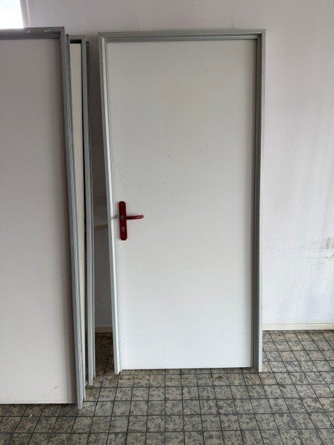 5 massieve binnendeuren met kozijn en 3 zijlichten, Ophalen, Gebruikt, 80 tot 100 cm, Binnendeur