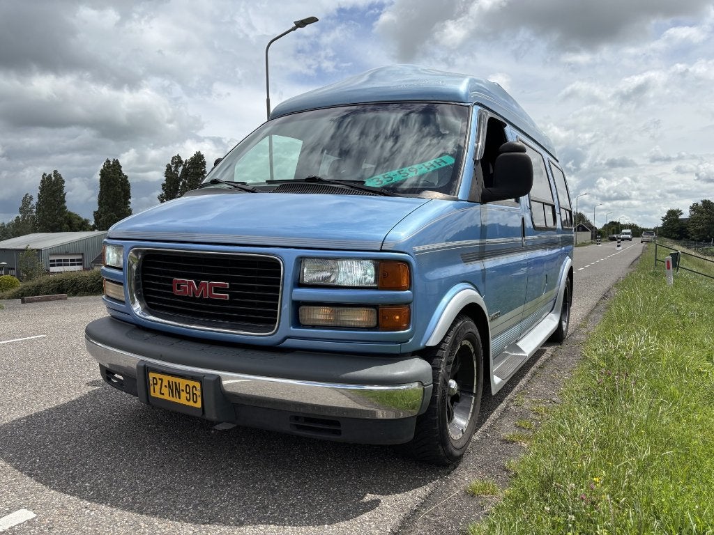 Chevrolet Express GMC Savana buscamper benz/LPG, Automaat, Achterwielaandrijving, Blauw, Leder