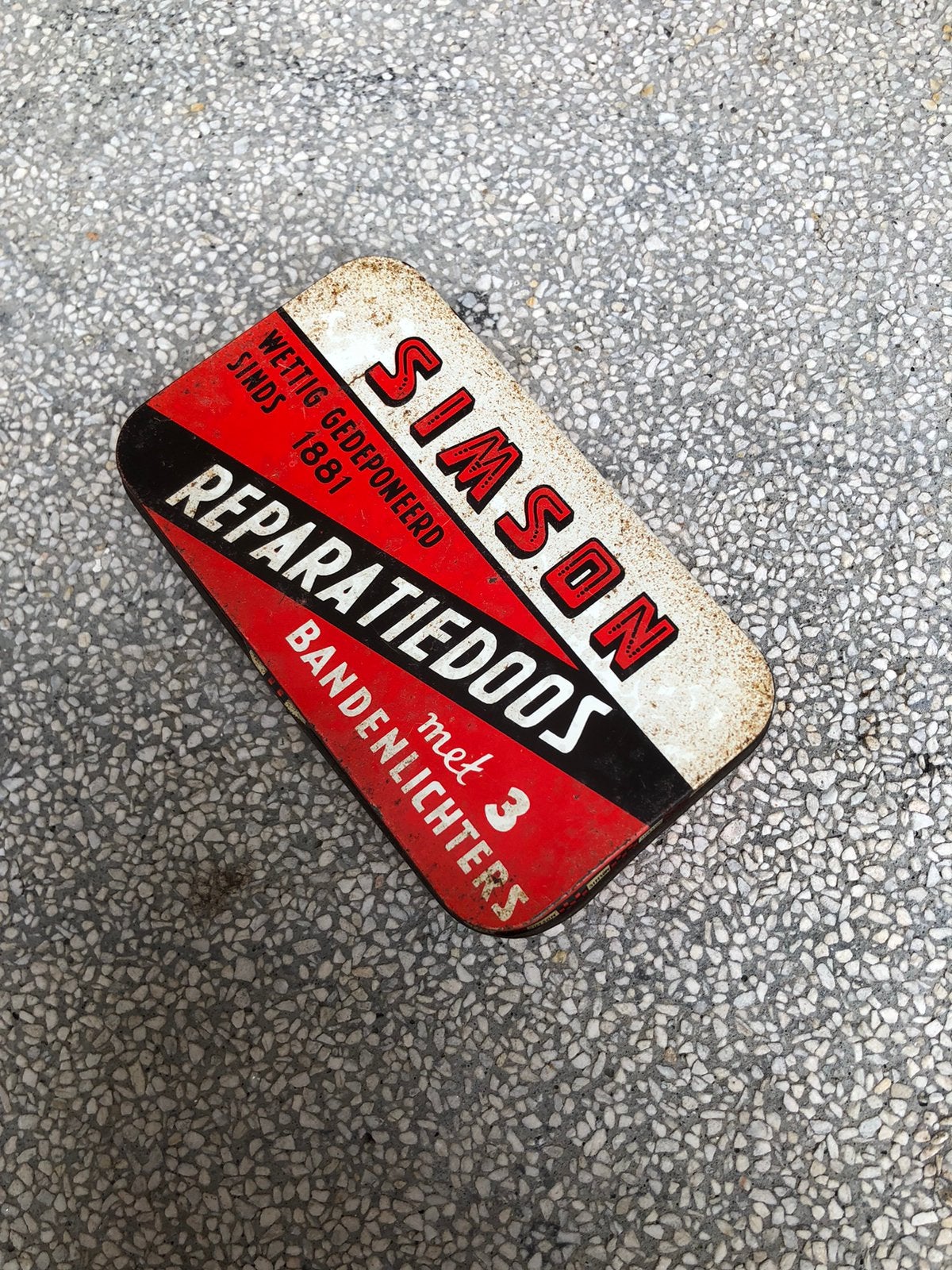 Vintage Simson Reparatie Doos met 3 Bandenlichters, Ophalen of Verzenden