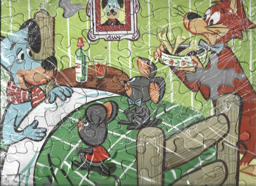 Huckleberry Hound met  Pixie en Dixie + Jinks Puzzel, Verzenden, 10 tot 50 stukjes, Gebruikt, 6 jaar of ouder