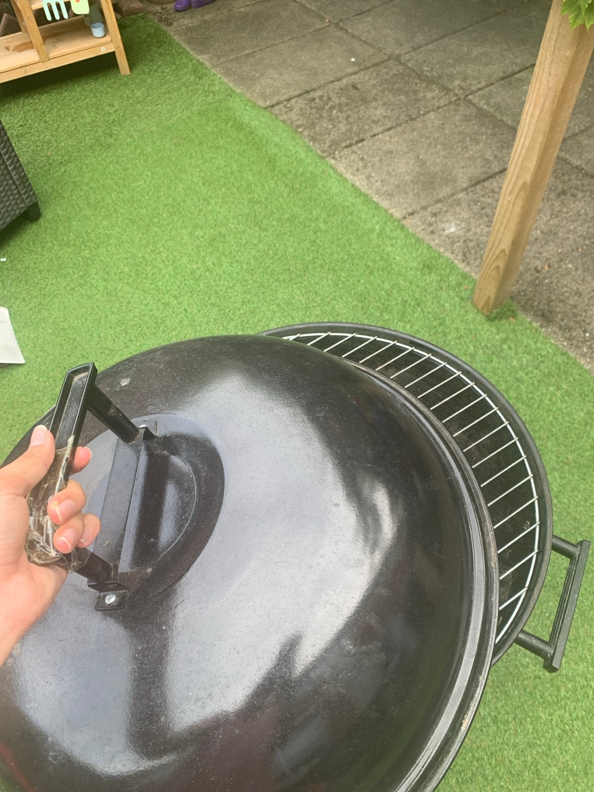 Gebruikte grill - greep gerepareerd, verder in orde, Ophalen of Verzenden, Gebruikt