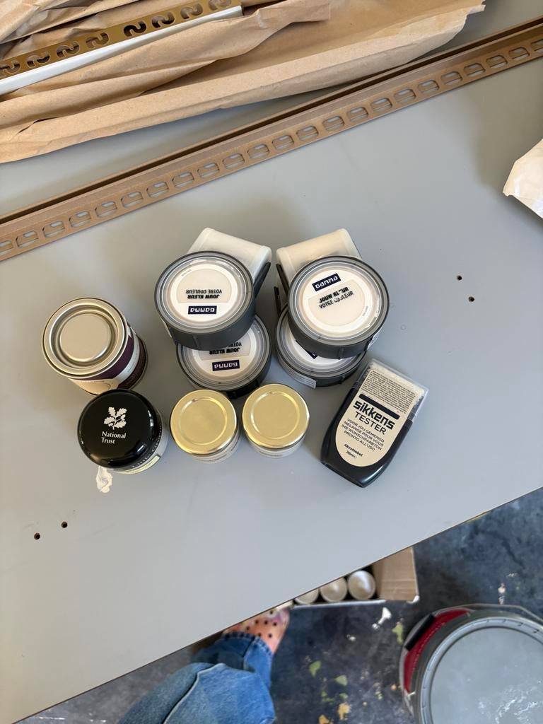 Verftesters in beige tinten, Doe-het-zelf en Verbouw, Verf, Beits en Lak, Beige, Nieuw, Ophalen of Verzenden, Verf
