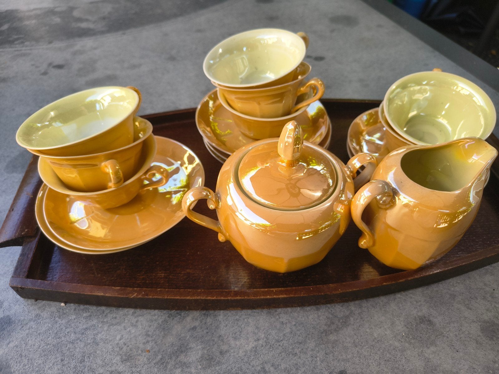 Vintage Victoria Tsjecho-Slowakije theeservies, Antiek en Kunst, Ophalen