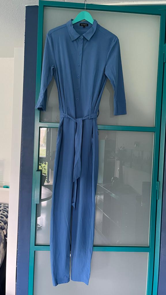Mi Piace Jumpsuit XL Licht Jeans - Comfortabel, Kleding | Dames, Jumpsuits, Ophalen of Verzenden, Gedragen, Maat 42/44 (L), Blauw